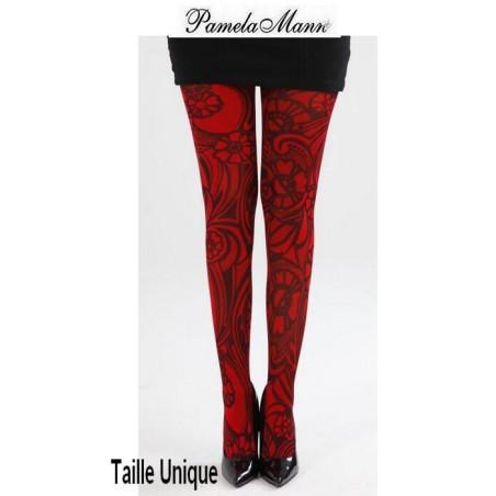 Collant Varrick Rouge Psychédélique Pamela Mann