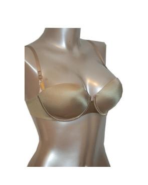  Soutien gorge Pigeonnant Glossy Lejaby taupe