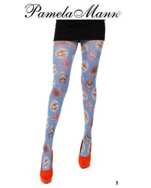 Collant Imprimé  Collant Imprimé  Skull & Roses Pamela Mann