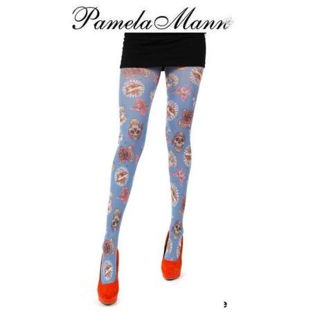 Collant Imprimé  Collant Imprimé  Skull & Roses Pamela Mann