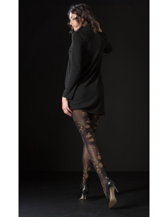 Collant opaque tendance fleurs 2