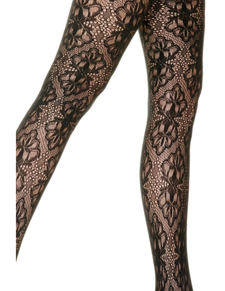 Collant raffiné et sophisté en maille dentelle