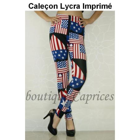 Leggings laine acrylique Norway rouge