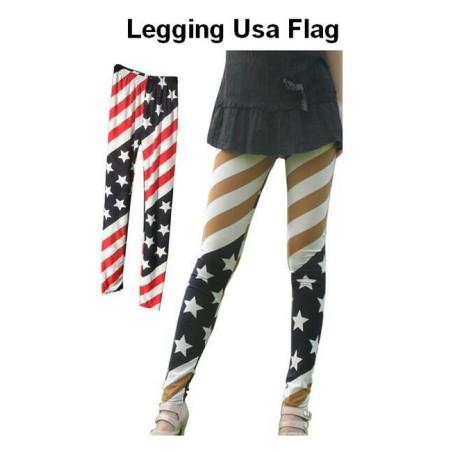 Legging USA flag beige