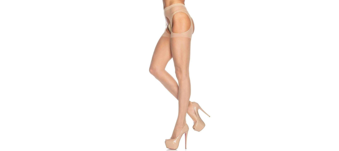 Leg Avenue  Femme Collant ouvert Transparent Leg Avenue