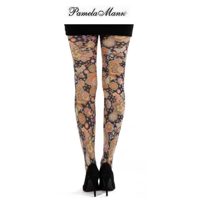  collant Pamela Man  vibrant flowers
