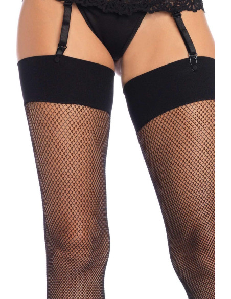 Bas resille noirs porte jarretelles