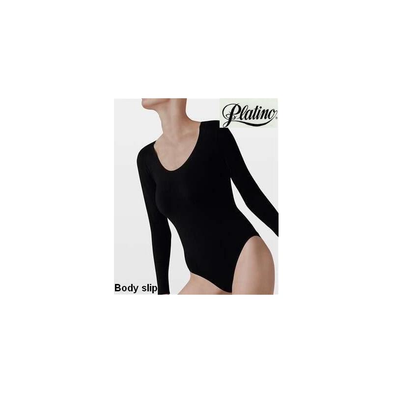 Body micro Platino manches longues slipé