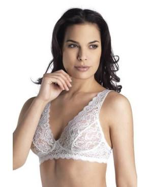  Soutien Gorge Hanro dentelle sans armatures triangle BLANC