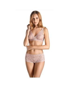  Soutien Gorge Hanro dentelle sans armatures triangle pudre