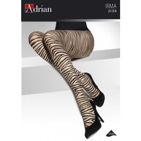 Collant Irma Adrian effet zebre sauvage