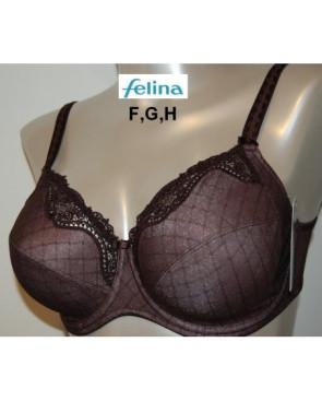 cOLLANT rayures et pois asymétriques noir rouge