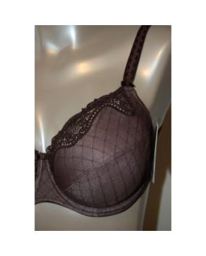 Collant rayures et pois asymétriques bleus azur