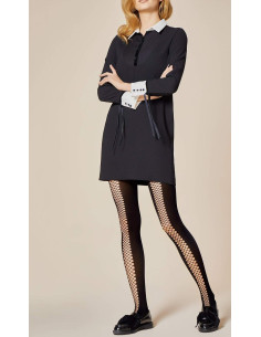 Collant opaque bandes resille fiore