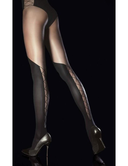 Collant fiore cuissarde laçage darya