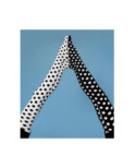 Collant Emilio Cavallini blanc pois noirs