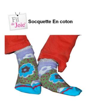  Fil de Joie Socquette Fleurs et Pois fros plan