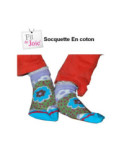 Fil de Joie Socquette Fleurs et Pois