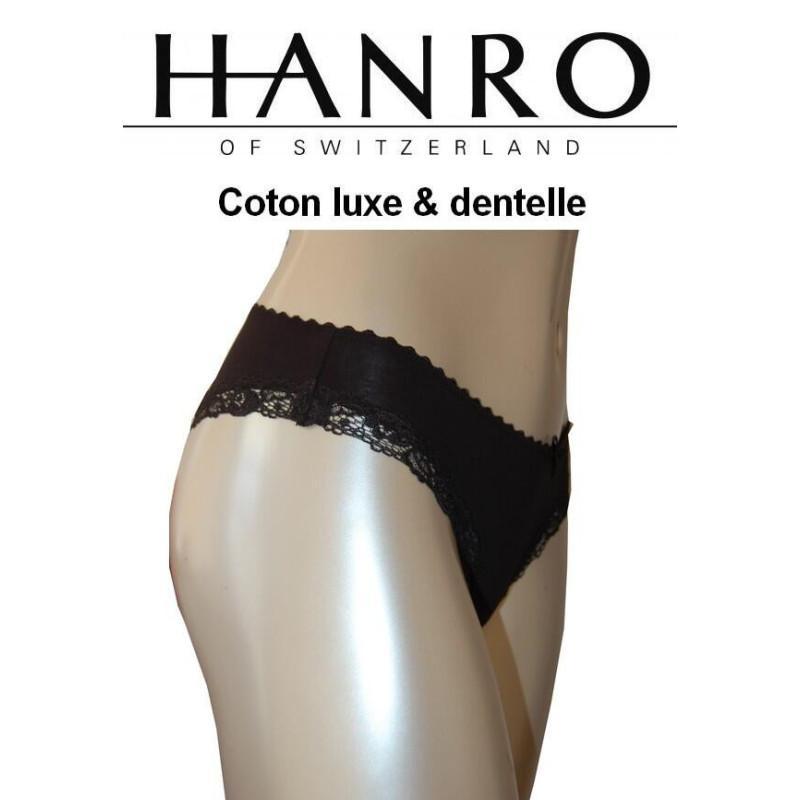 Hanro Tanga Coton et dentelle luxe