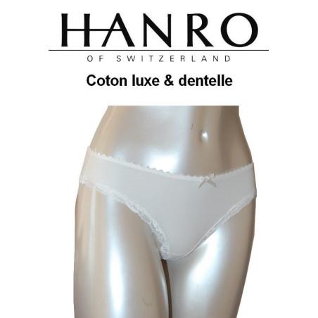 Hanro Tanga Coton et dentelle luxe