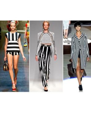  Rayures verticales noires et blanches fashion book