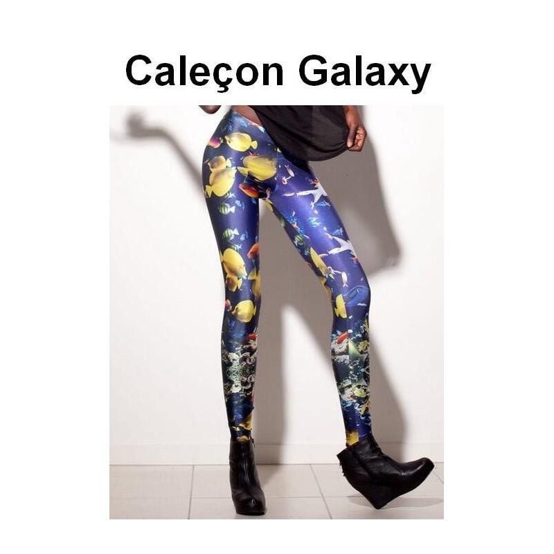 Legging Galaxy aquarium poissons de paradis