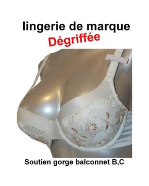 Dégriffé Soutien gorge balconnet Dentelle ivoire