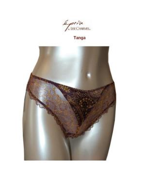 Eprise de Lise Charmel Tanga dentelle imprimée violette