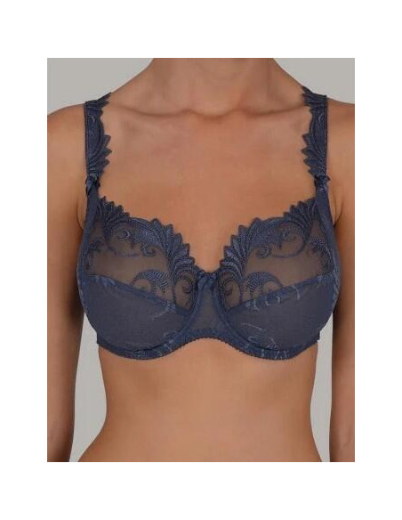 Soutien gorge empreinte Thalia Classique armature encre bleue 0756