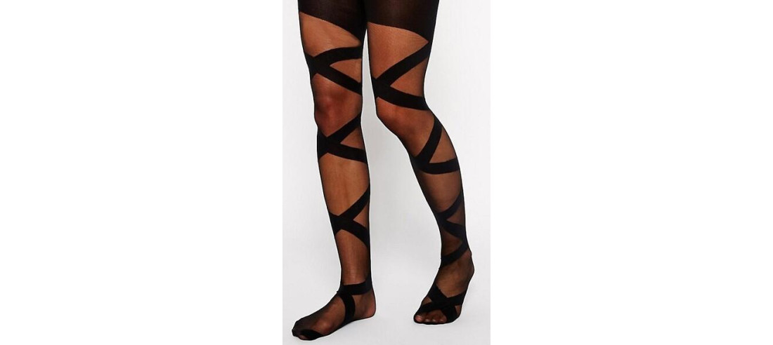 Collant tendance à bandes raffinées