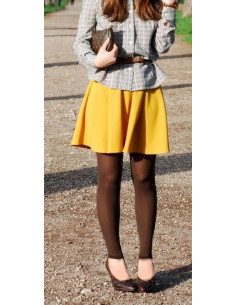 H&Nathalie Femme Collant HN sans pieds Marron opaque 80 den