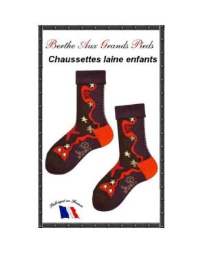 Chaussettes Layette en laine Berthe aux grands pieds