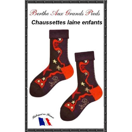 Chaussettes Layette en laine Berthe aux grands pieds