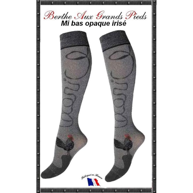 Mi bas Coccorico irisé Berhe aux grands pieds
