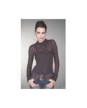 Chemise ML laine et soie brodée Moretta