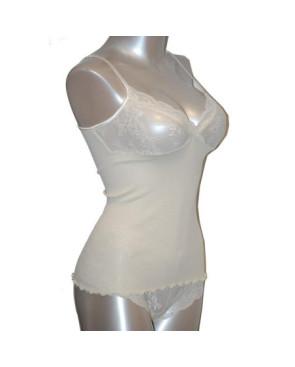 Top laine et soie et Dentelle Moretta