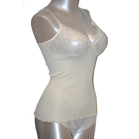 Top laine et soie et Dentelle Moretta