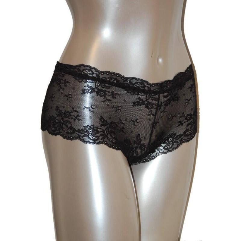 Shorty Fine dentelle Moretta noir