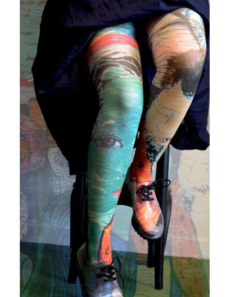 Collant imprimé sans pieds délire rigolo Marieantoilette