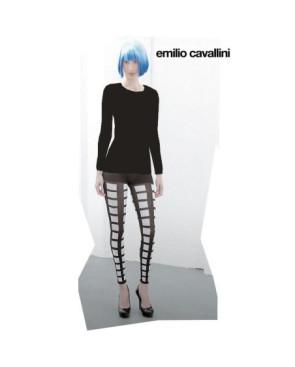 Legging Emilio Cavallini a carreaux noir blanc