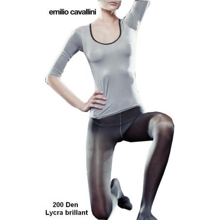 Collant Emilio Cavallini ultra opaque brillant antracithe