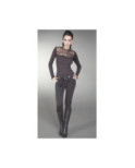 Chemise Moretta M L col rond tulle dentelle