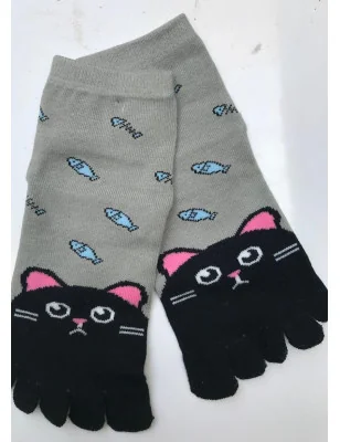 chaussettes 5 doigts Chats poissons