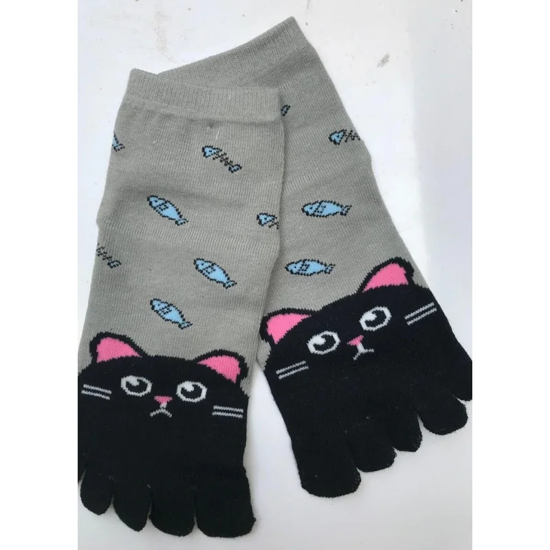 chaussettes 5 doigts Chats poissons