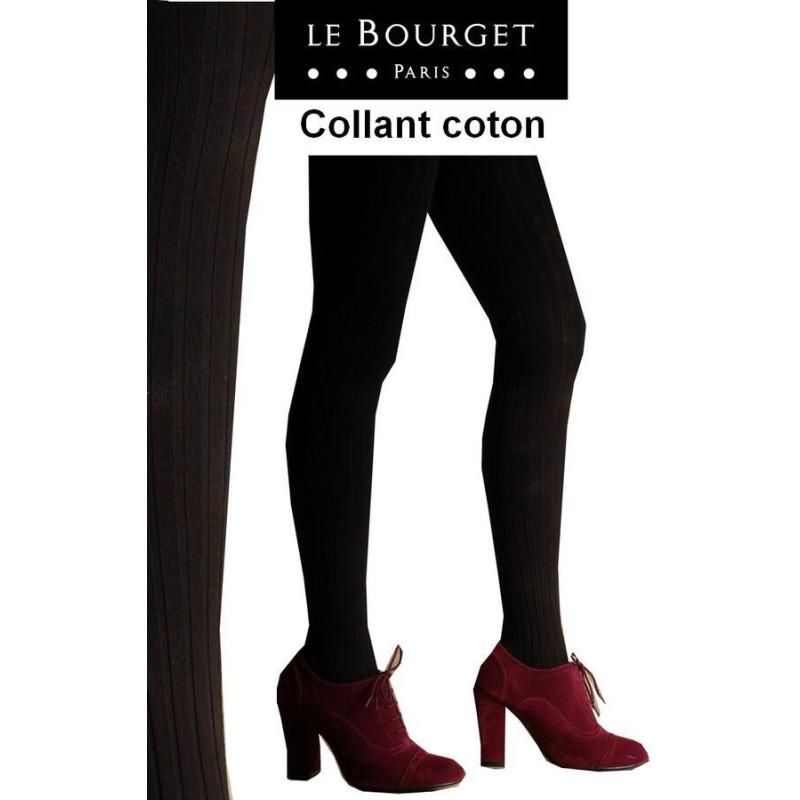 Collant Le bourget Coton Cotes Angela noir