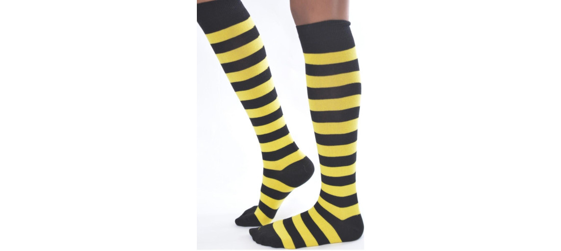 Mi bas coton rayures maya l'abeille