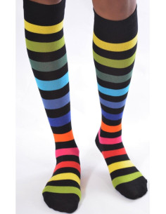 Mi bas multi rayures Tendance