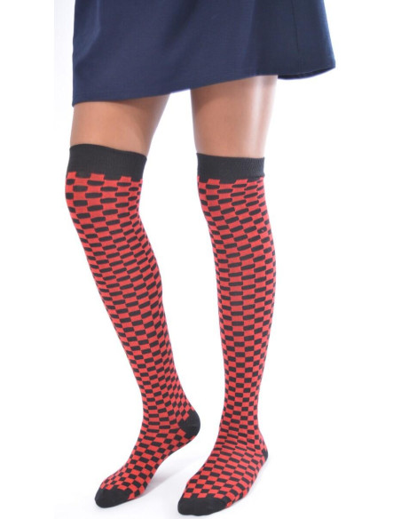 Chaussettes tendance à carreaux , chaussettes hautes délires