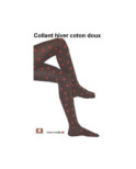 Collant Plumetis d'hiver marron