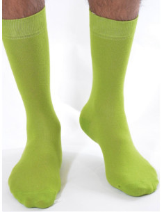 chaussettes vertes acides unie Homme
